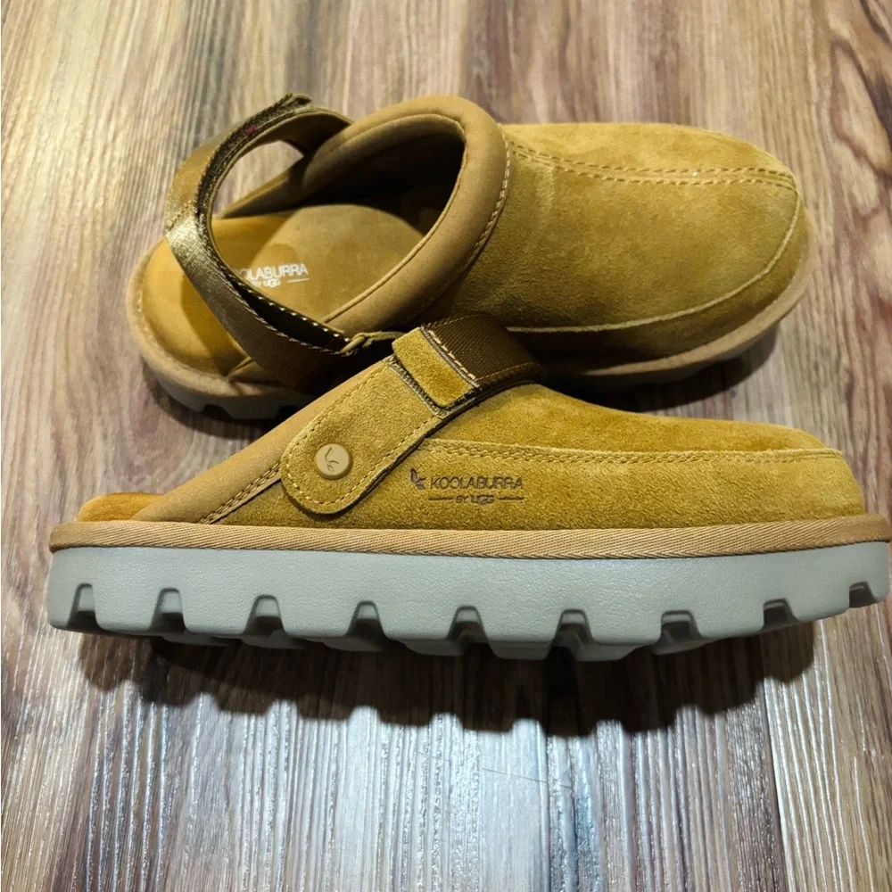 Koolaburra Women’s Suede Slip-On Mule in Tan/Beige - Picture 3 of 4